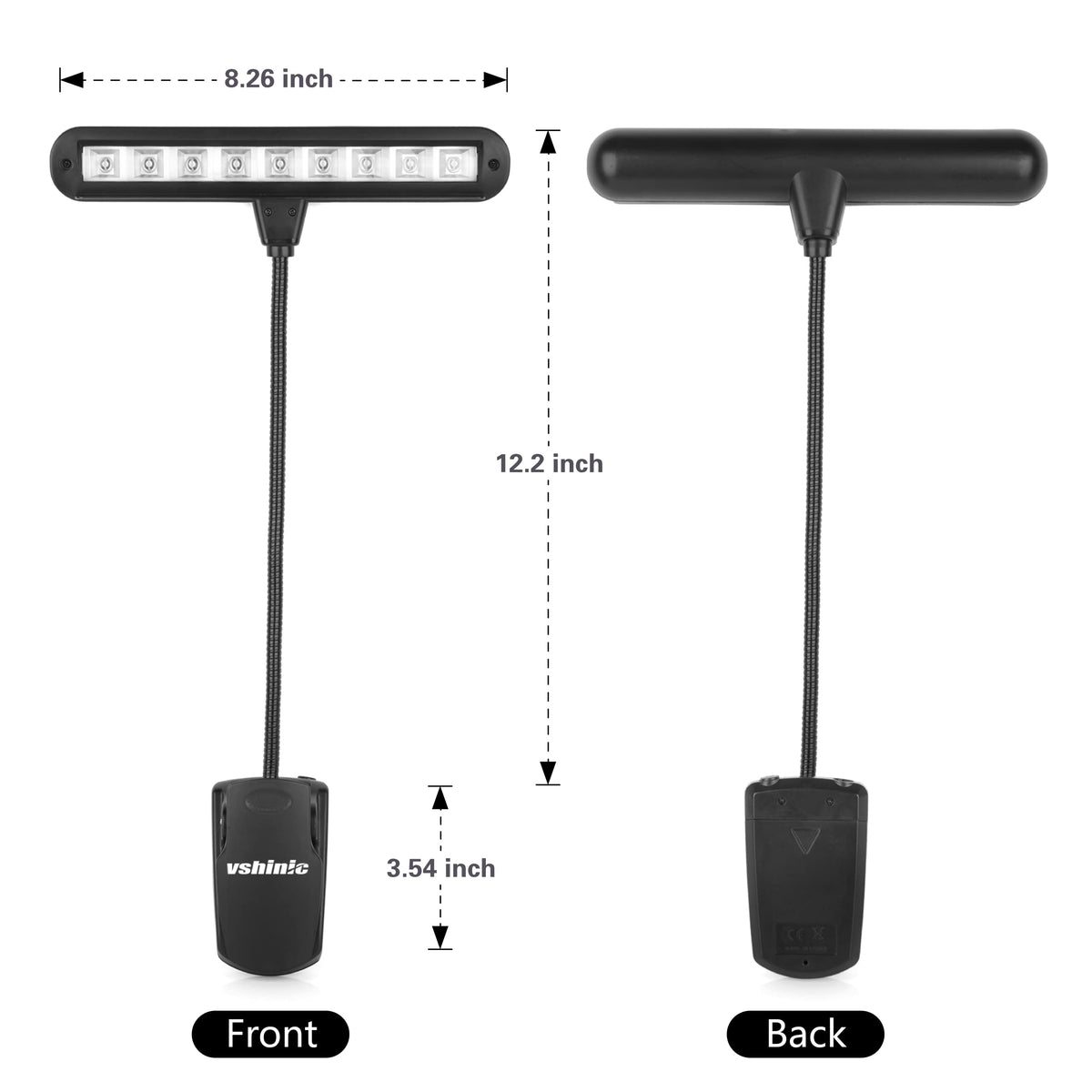 Vshinic included power adapter enables continuous use.