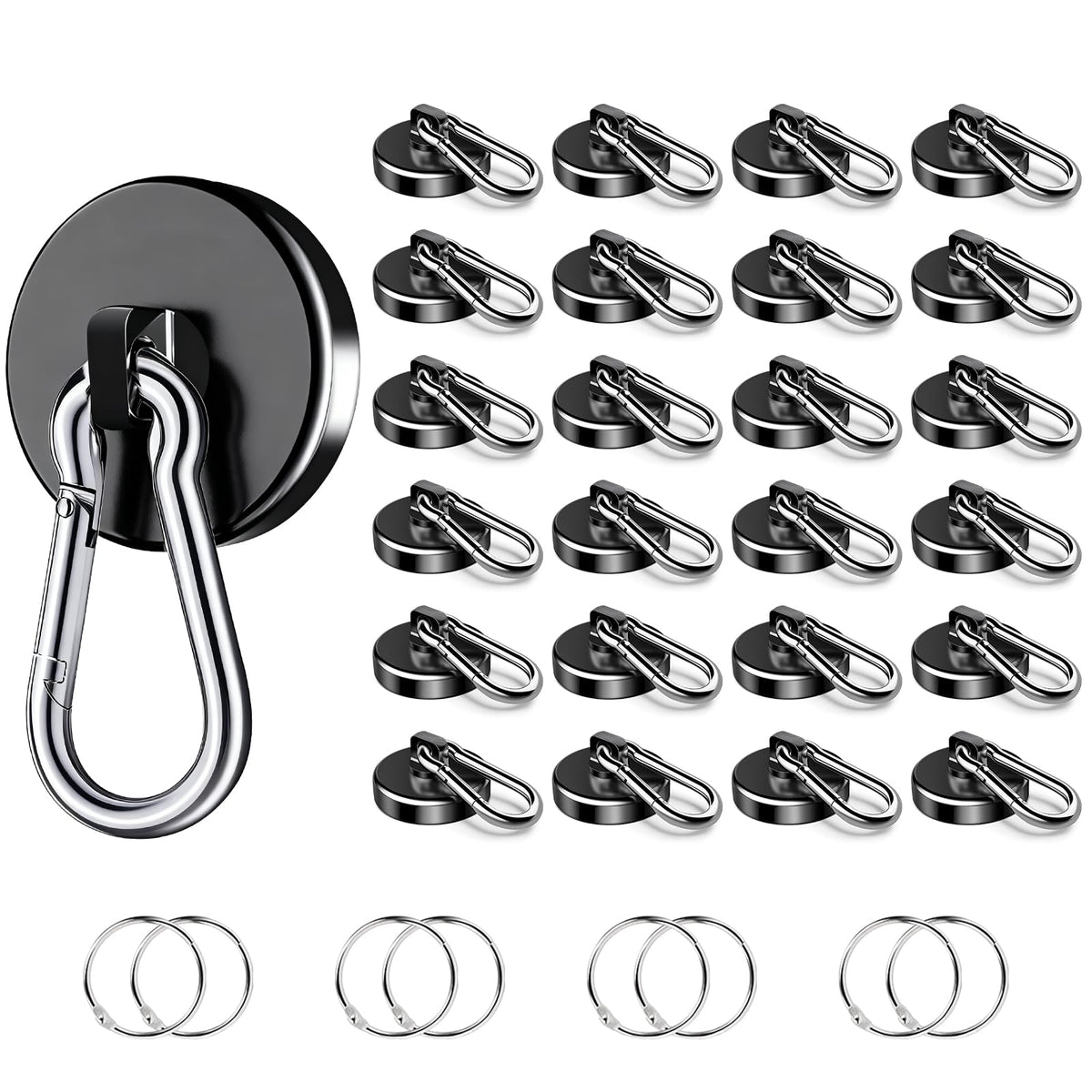 VSKIZ magnetic hook on metal surface showing strong vertical hold up to 150 lbs.