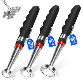 VSKIZ magnetic pick up tool extended to 31 inches for hard-to-reach bolts