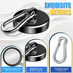 No-drill installation with VSKIZ magnetic hook attaching to metal cabinet.