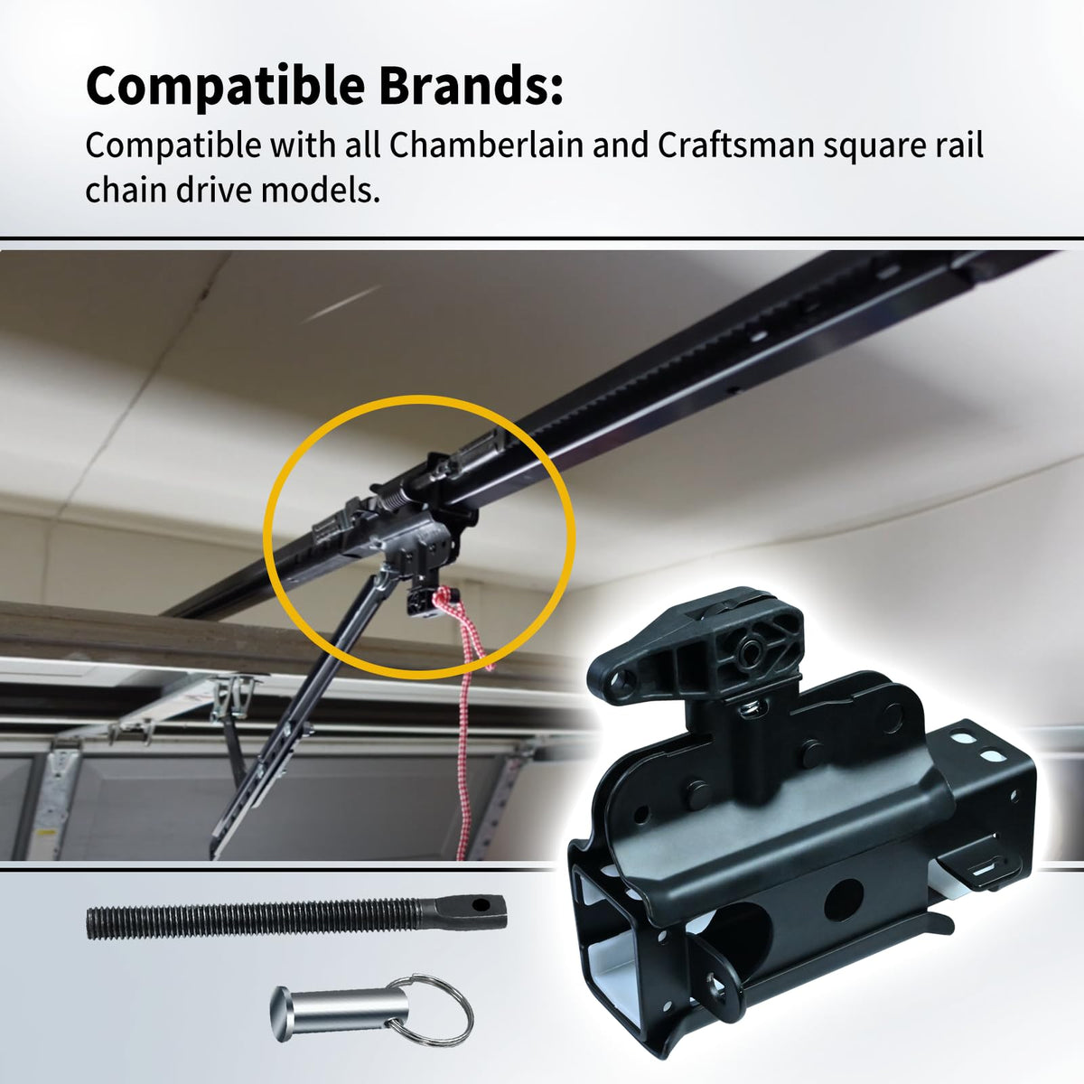 Vsttar square rail mounting track rear view for compatibility check.