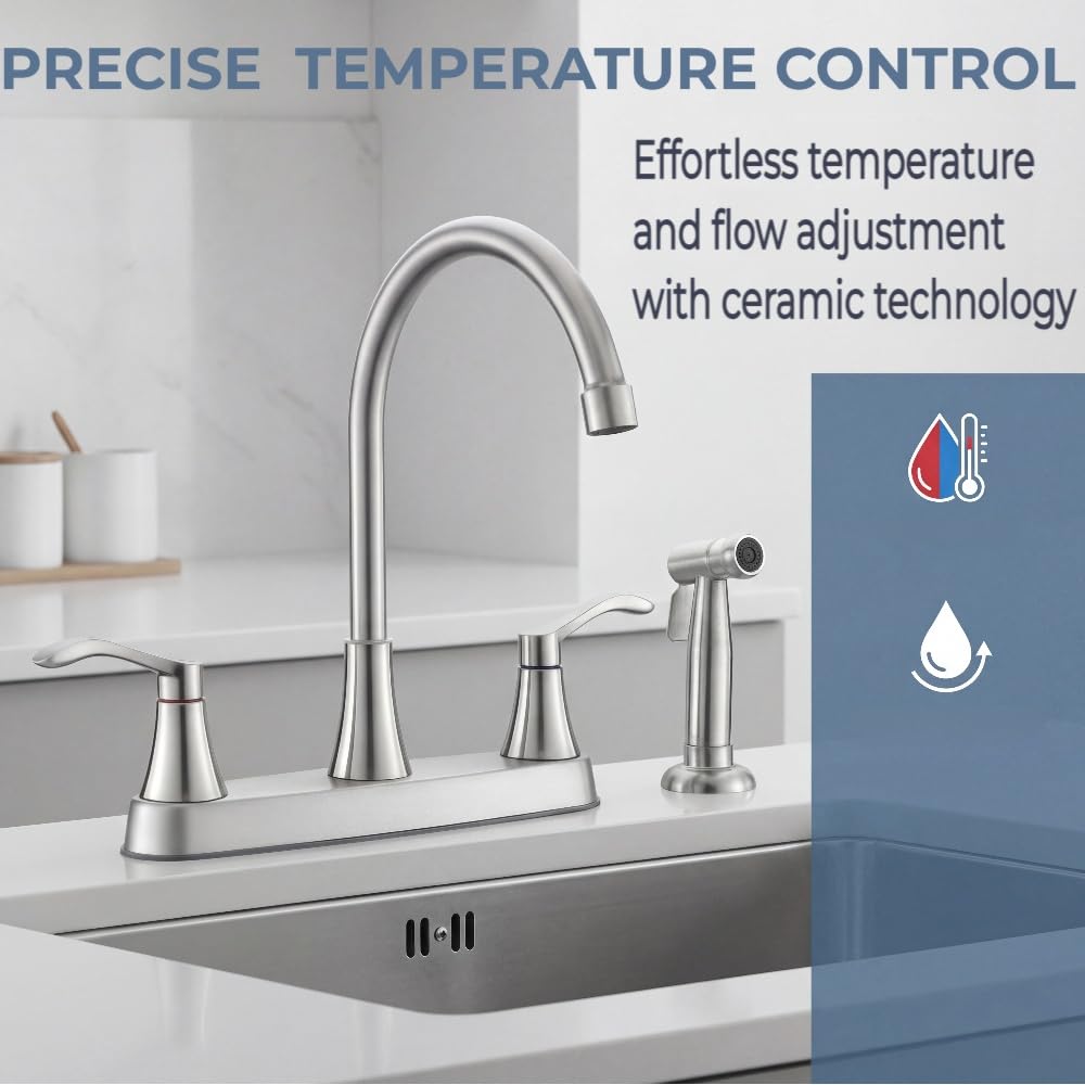 Vsunhoo 360 degree swivel enables full sink access.