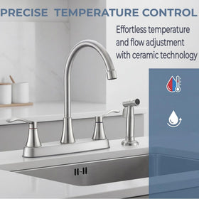 Vsunhoo 360 degree swivel enables full sink access.