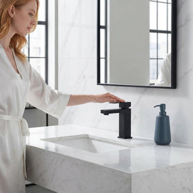 VSUNHOO single-hole deck mount is DIY-friendly and fits standard vanity setups.
