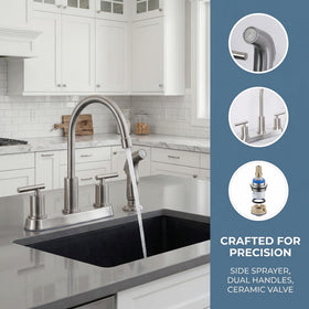 Vsunhoo side sprayer with retractable hose for tough cleaning tasks