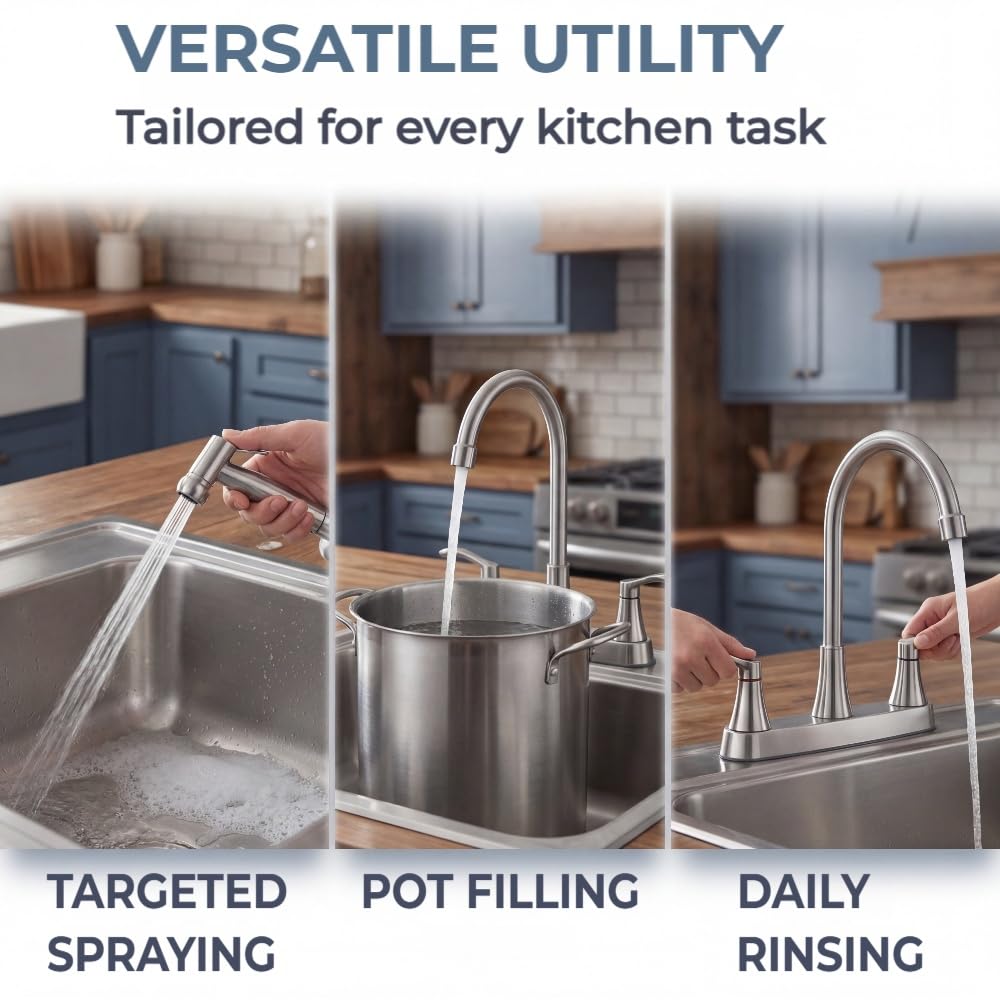 Vsunhoo spray head offers a targeted stream for rinsing produce.