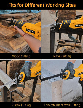 VTEK tool-free blade change enables quick, safe blade swaps.