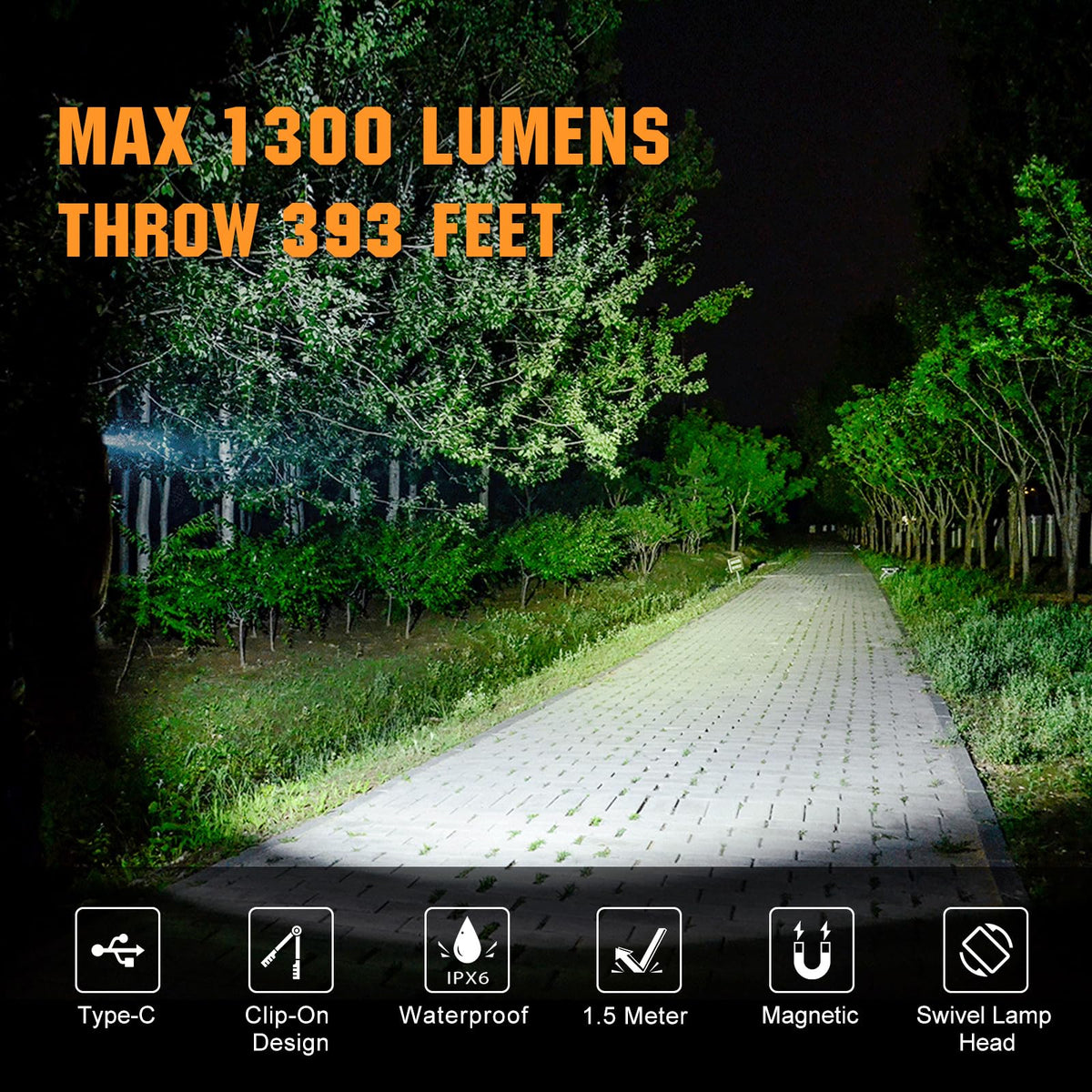VTIGER C1 LumiCube 165 degree swivel head for precise aiming