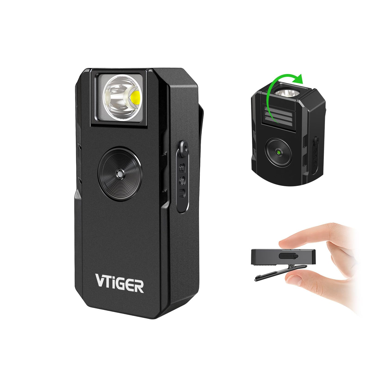 VTIGER C1 LumiCube 1300 lumen pocket light for bright tasks on the go