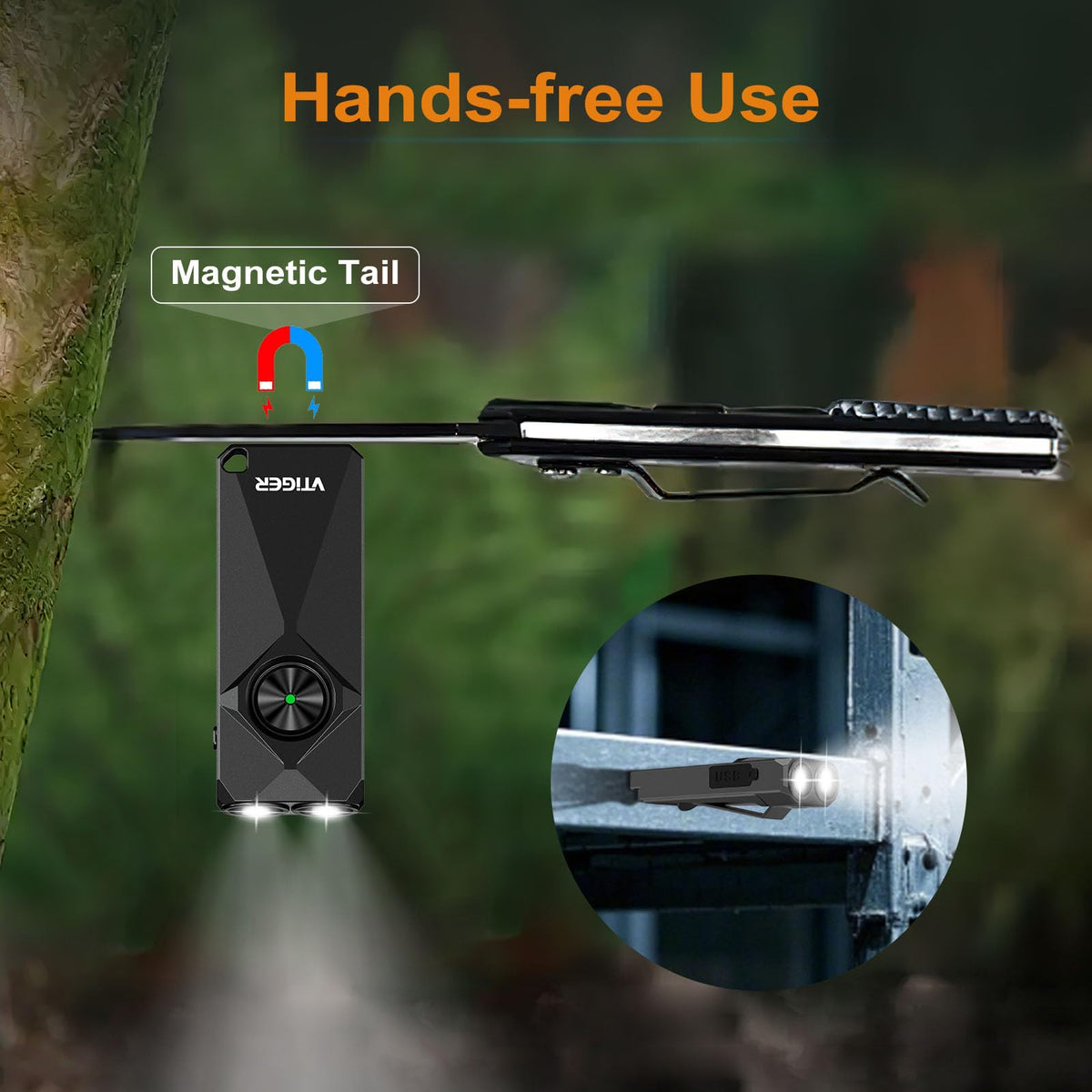VTIGER K1 anti-pocket lock prevents unintentional battery drain.