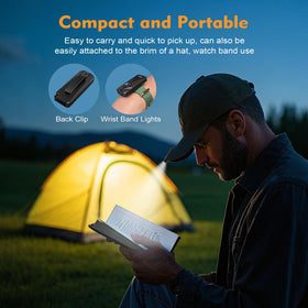 VTIGER K1 back-clip enables hands-free headlamp use and magnetic tail.