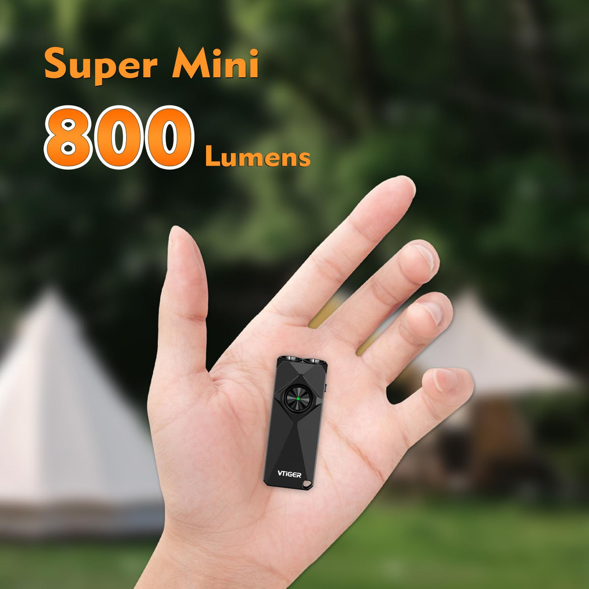 VTIGER K1 shown clipped on the back for hands-free lighting and easy access.