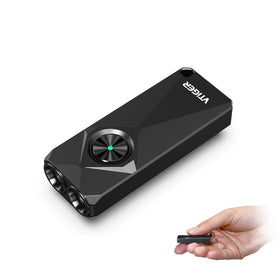 VTIGER K1 keychain flashlight front view shows compact size and bright beam for daily use.