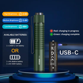 VTIGER T1A durable aluminum body with IPX8 rating for rugged outdoor use