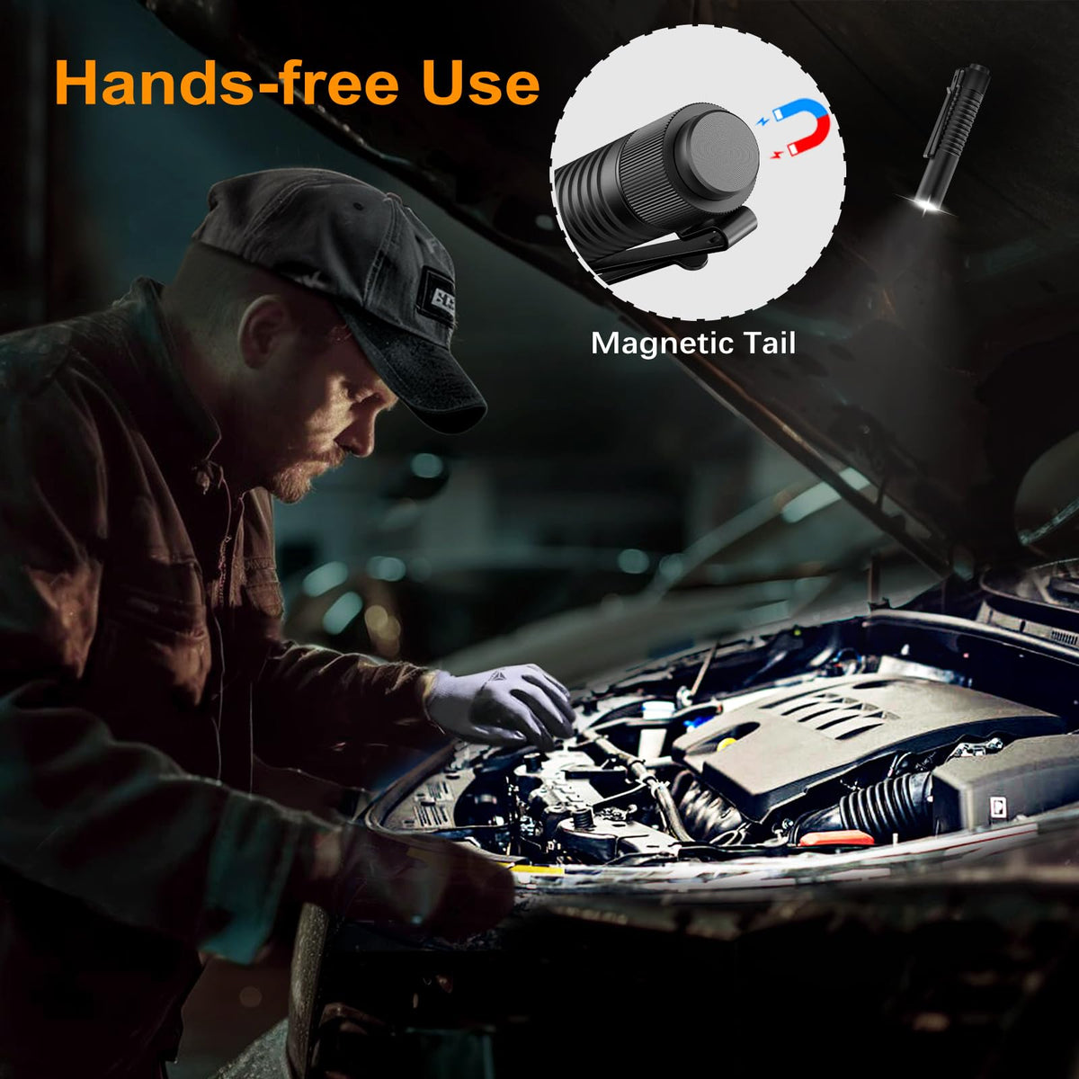 VTIGER T1A magnetic tail for hands-free operation