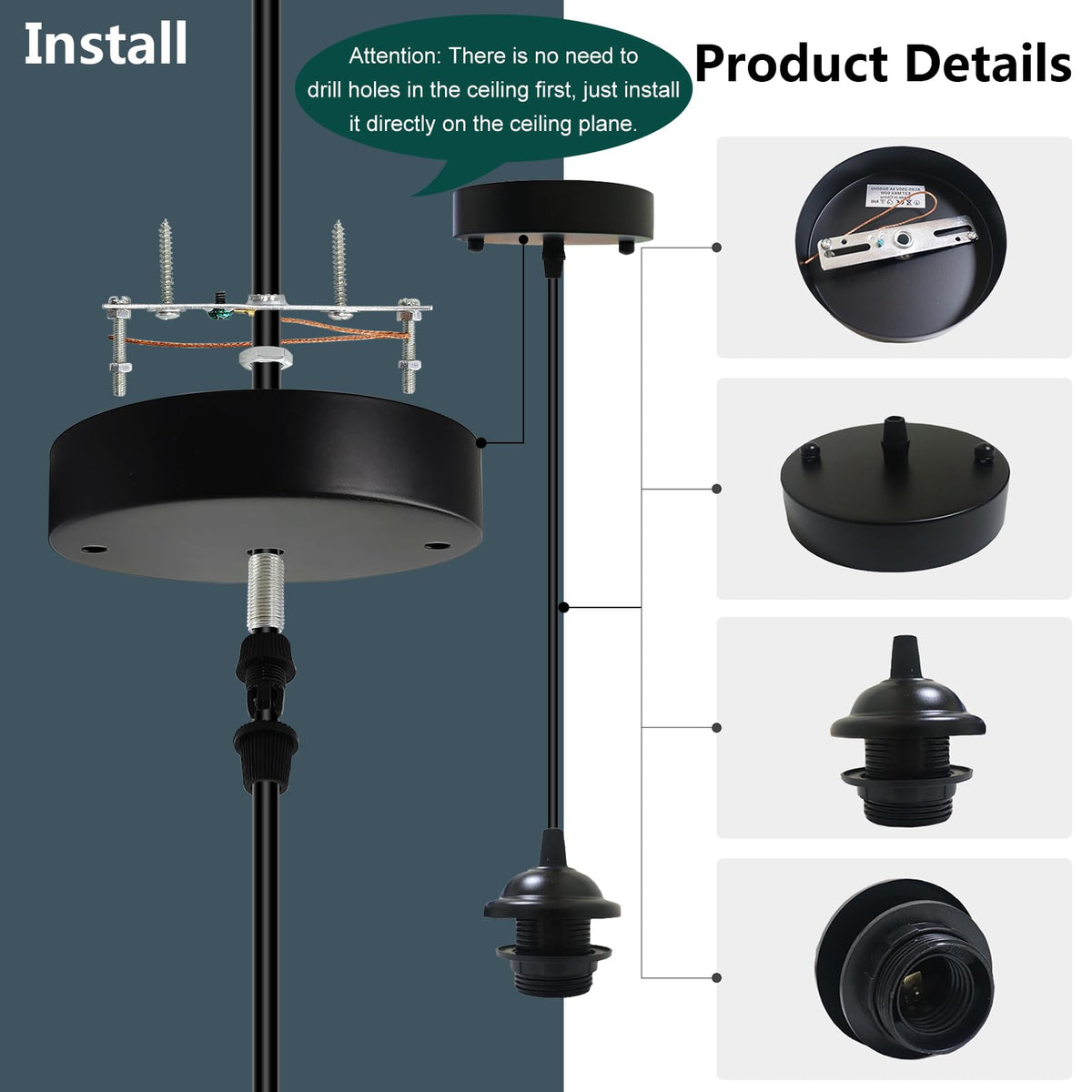 VTYXCTIGJ easy installation with no-drill mounting and quick setup