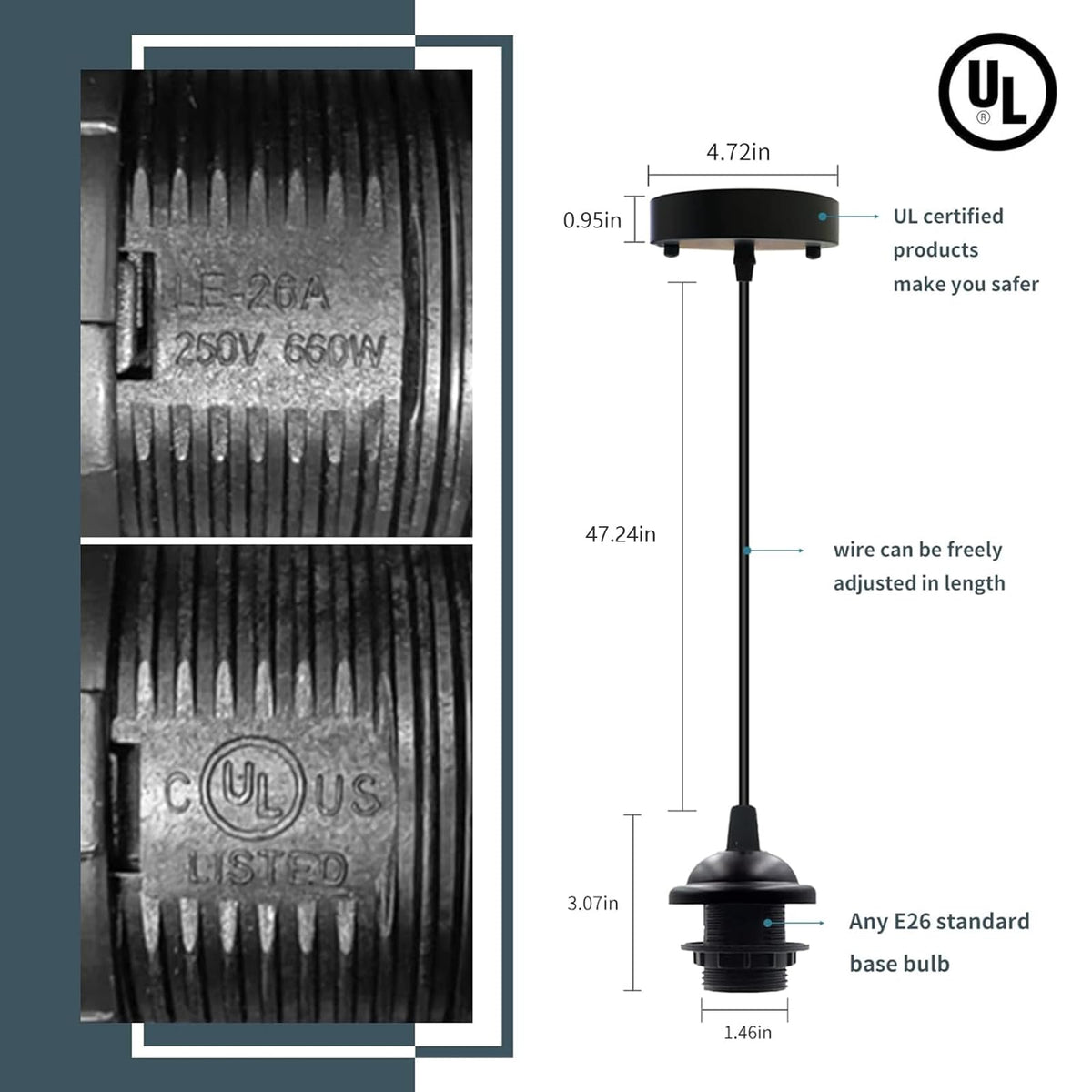 VTYXCTIGJ edison retro pendant socket for warm vintage ambience