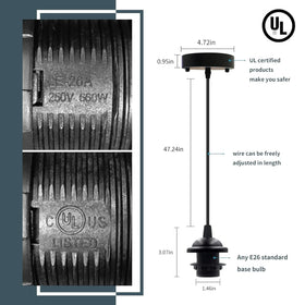 VTYXCTIGJ edison retro pendant socket for warm vintage ambience