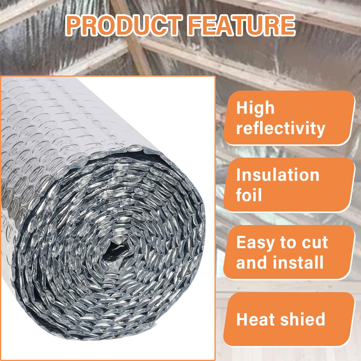 Roof area wrapped to demonstrate multi-surface insulation versatility
