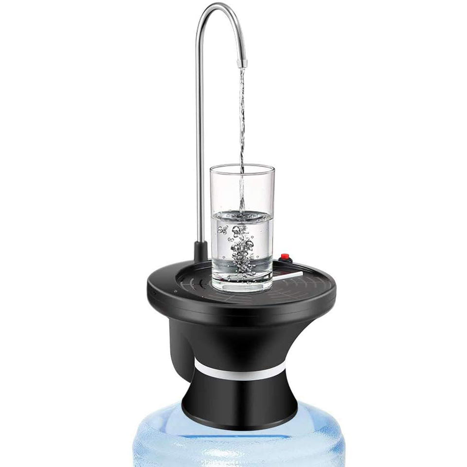 VUIYA drinking water pump attached to bottle cap for easy refills.