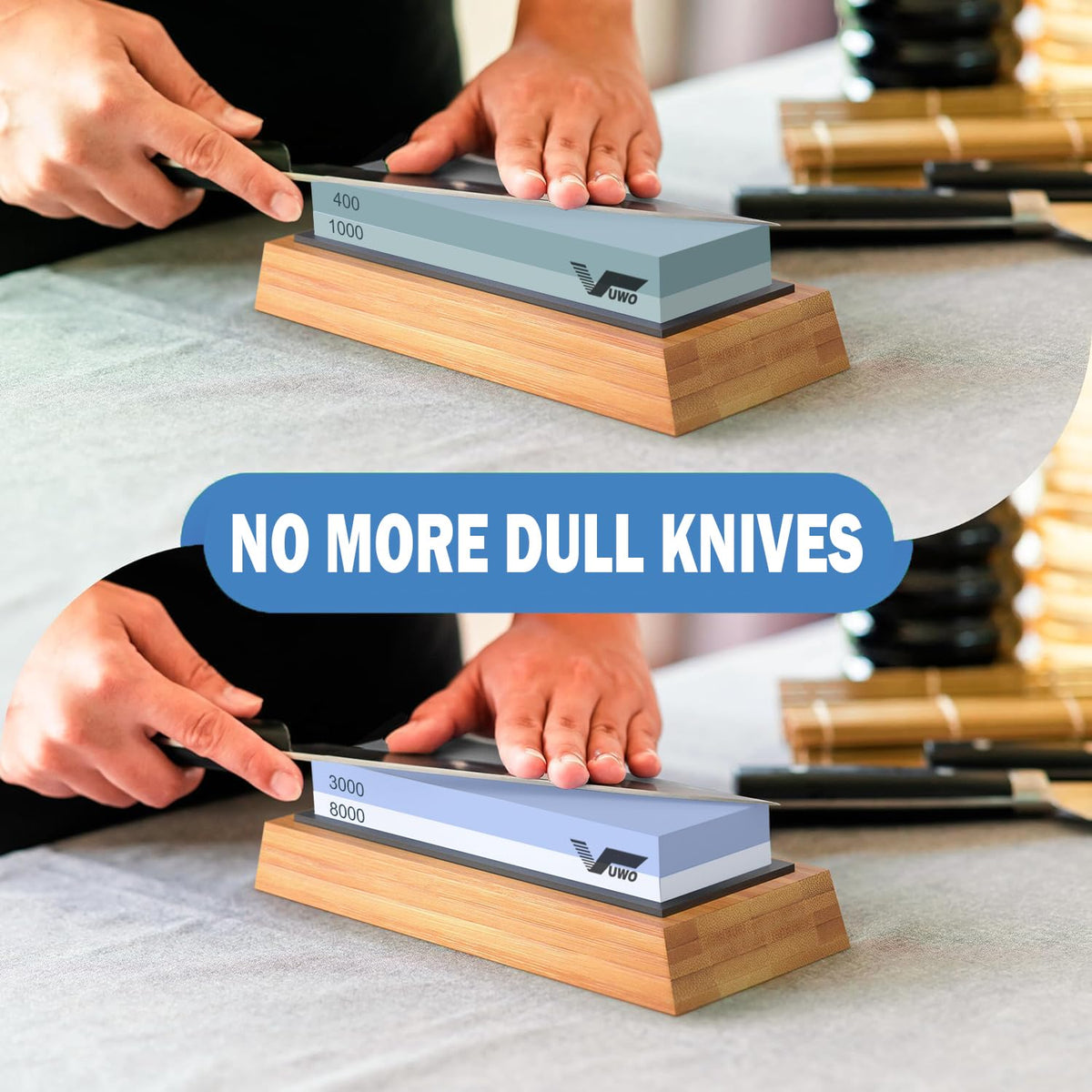 vuwo 3000 grit stone delivers smoother honing for kitchen knives