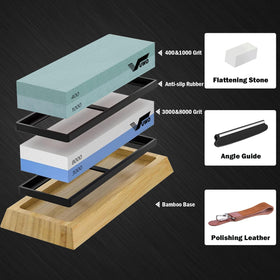 vuwo whetstone 400 grit aids quick material removal for rough sharpening