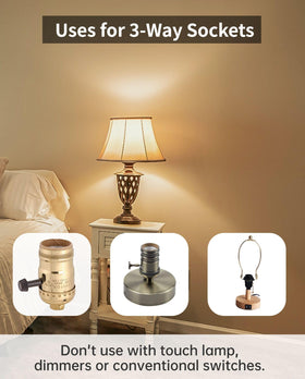 VVH 3-Way LED Bulb with E26 base for easy plug-and-play installation.