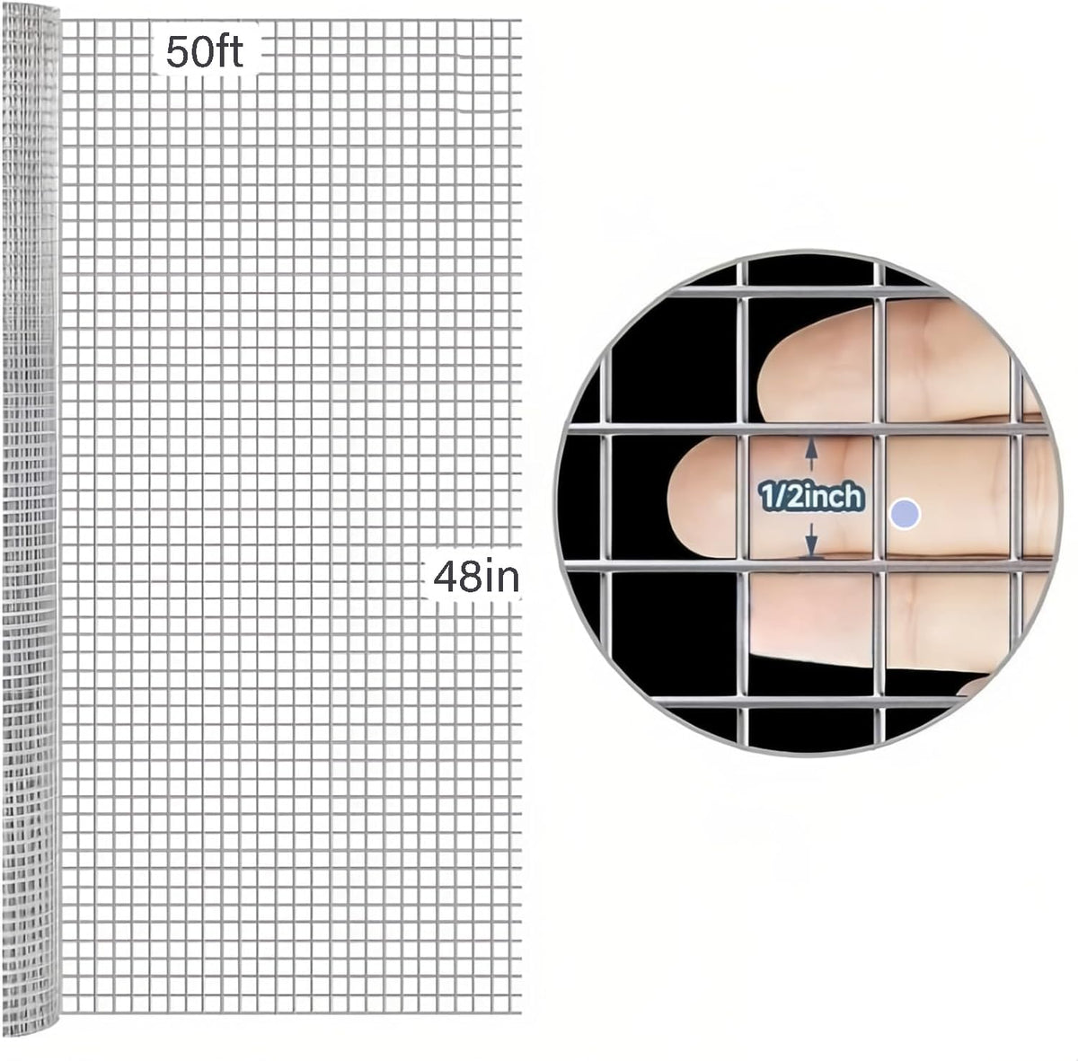 VVoodeinck welded mesh roll provides sturdy containment for poultry, rabbits, and other small pets.