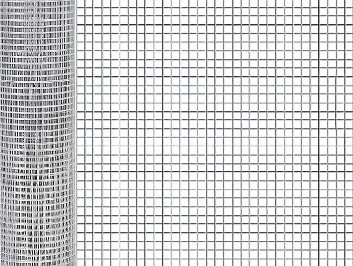 VVoodeinck hardware cloth 48x100 galvanized one-half-inch welded mesh for garden fencing.