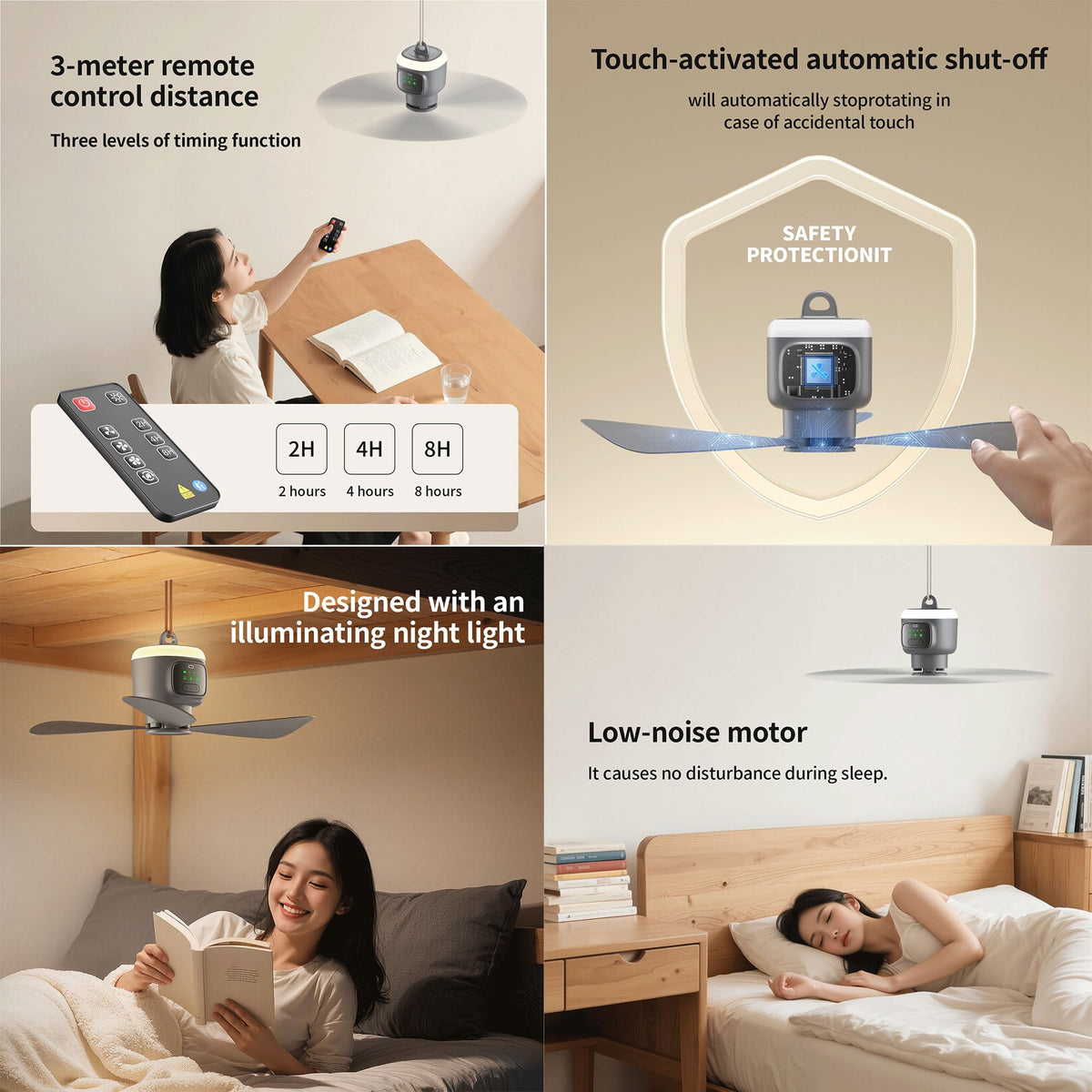VVU&CCO portable ceiling fan for patio cools outdoor gatherings effectively.