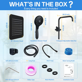 VXV shower head rotates 360 degrees for precise spray direction.