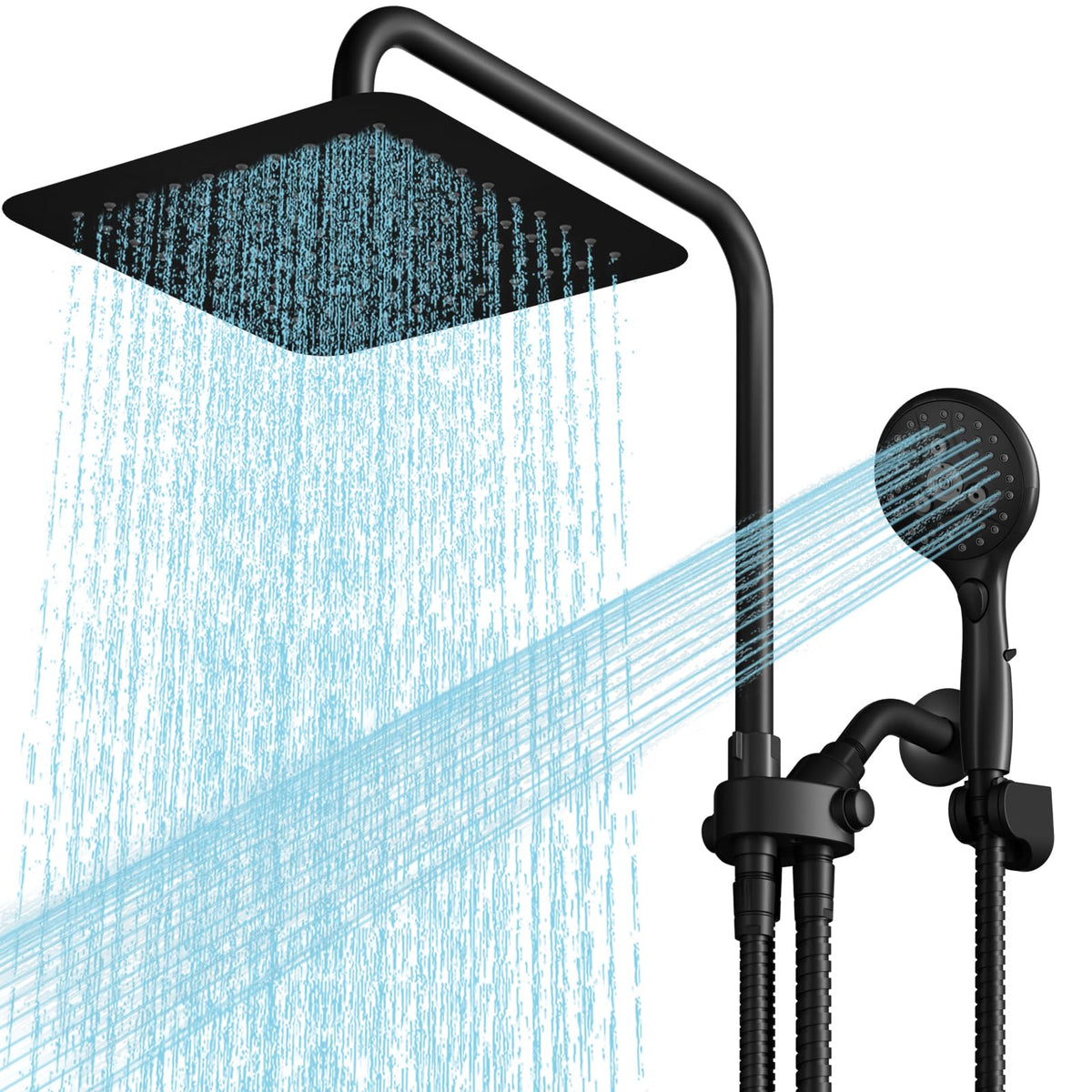 VXV high-pressure 10-inch rain head delivers wide, luxurious coverage.
