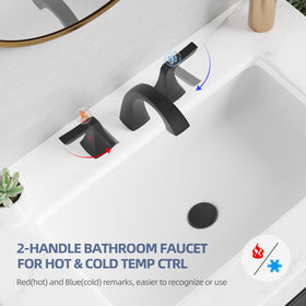 VXV matte black faucet highlighting square edge design for modern vanity