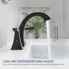 VXV 3 hole wide faucet fitting standard sink centers for versatility