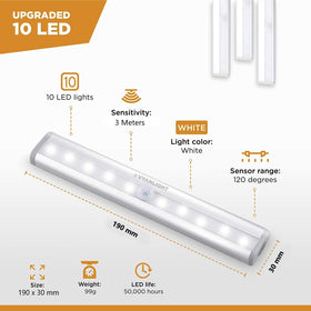 VYANLIGHT battery-powered LED strip sticks on easily for clutter-free installation.