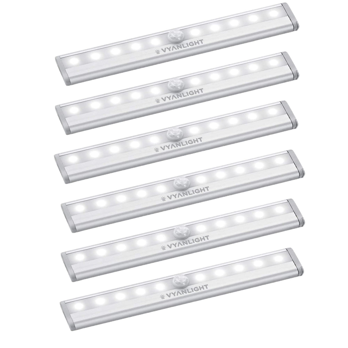 VYANLIGHT under-cabinet light bar with motion detection brightens countertops.