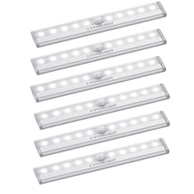 VYANLIGHT under-cabinet light bar with motion detection brightens countertops.