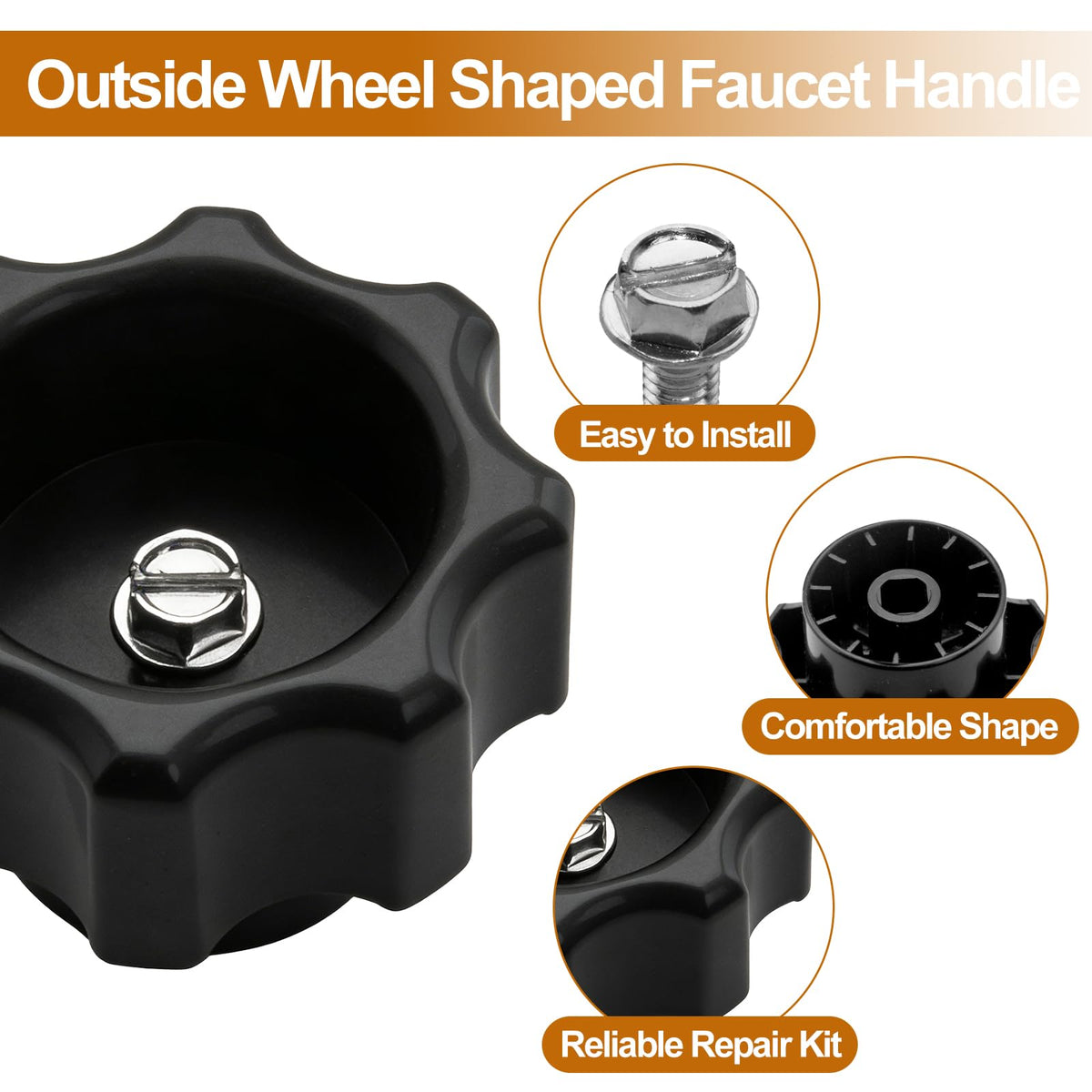 VYF outdoor faucet repair kit with screws for simple replacement