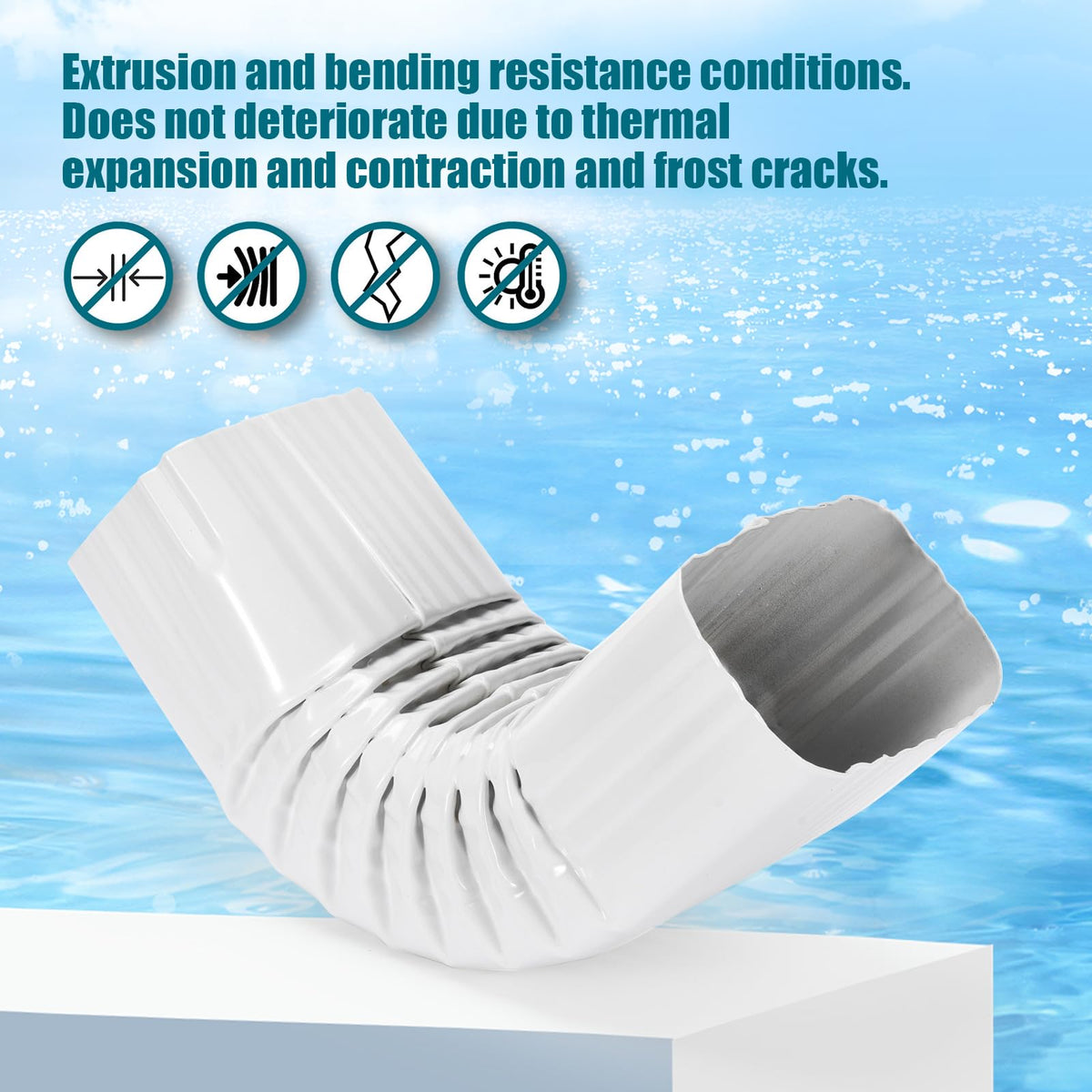 VYH aluminum 0.19in elbow resists extrusion and bending under weather.