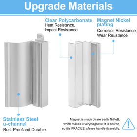 VYH clear u-groove for frameless doors provides flush glass appearance