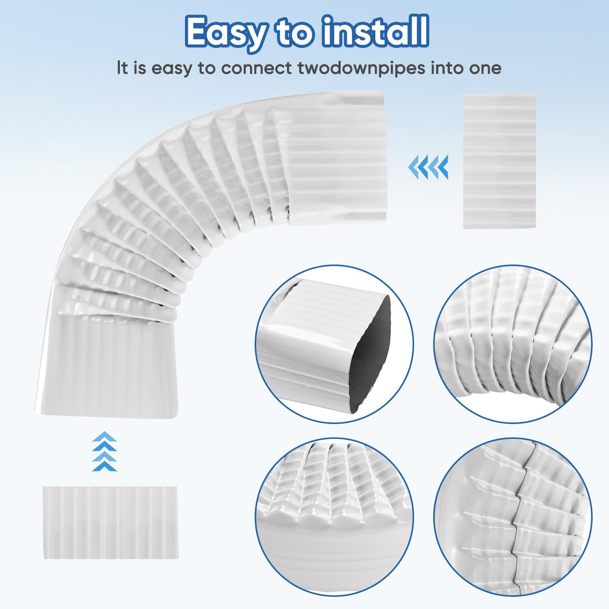 VYH downspout elbow easy-install demonstration