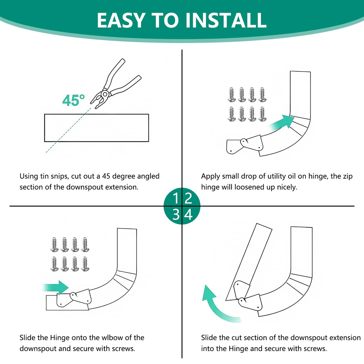 VYH downspout extension 8-pack enables quick installation on many homes.