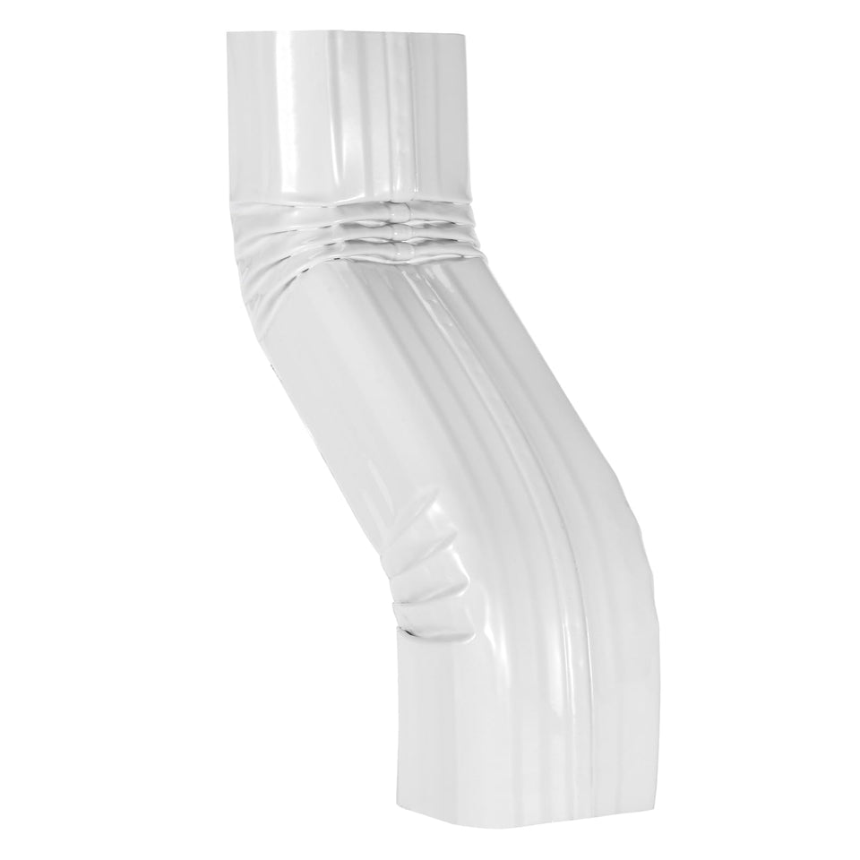 VYH Downspout Offset 3x4 White Elbow enables flexible drainage around wall obstructions.