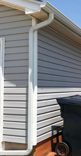 VYH low-gloss white elbow ideal for durable gutter connections