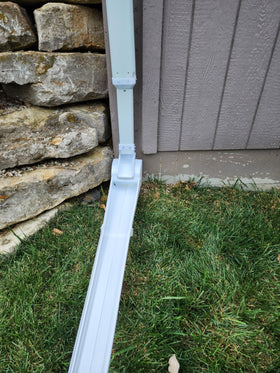 VYH wall-friendly offset design keeps gutters neat against the wall.