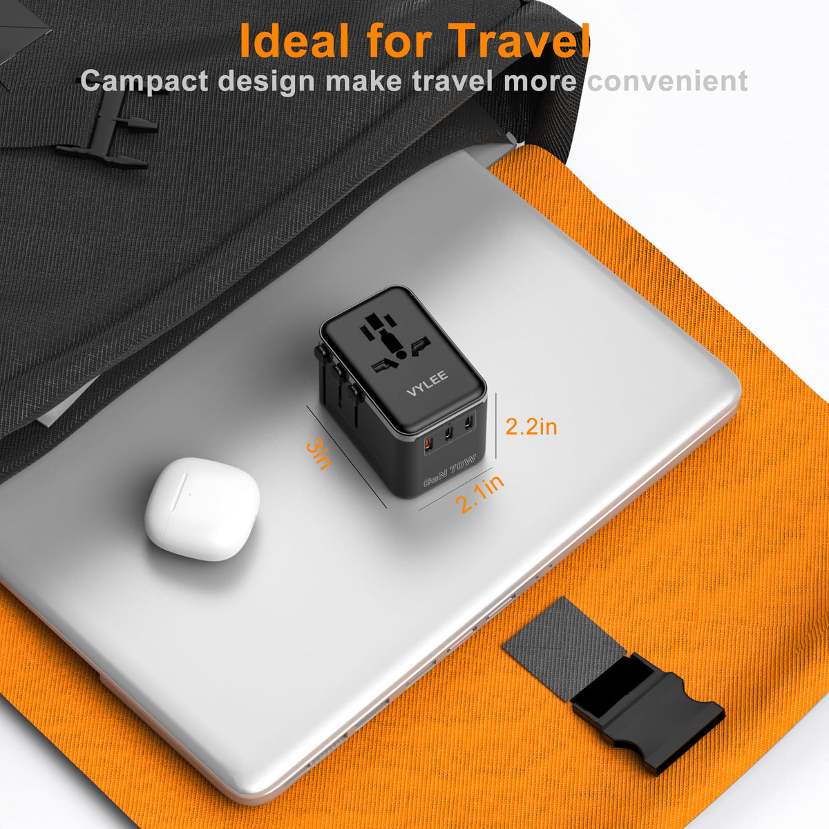 VYLEE compact cube design highlights smaller, cooler charging solution.