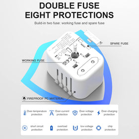 VYLEE wide 100-250V range supports devices across many countries.