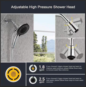 Vzasei ABS body and stainless hose for a safe shower.