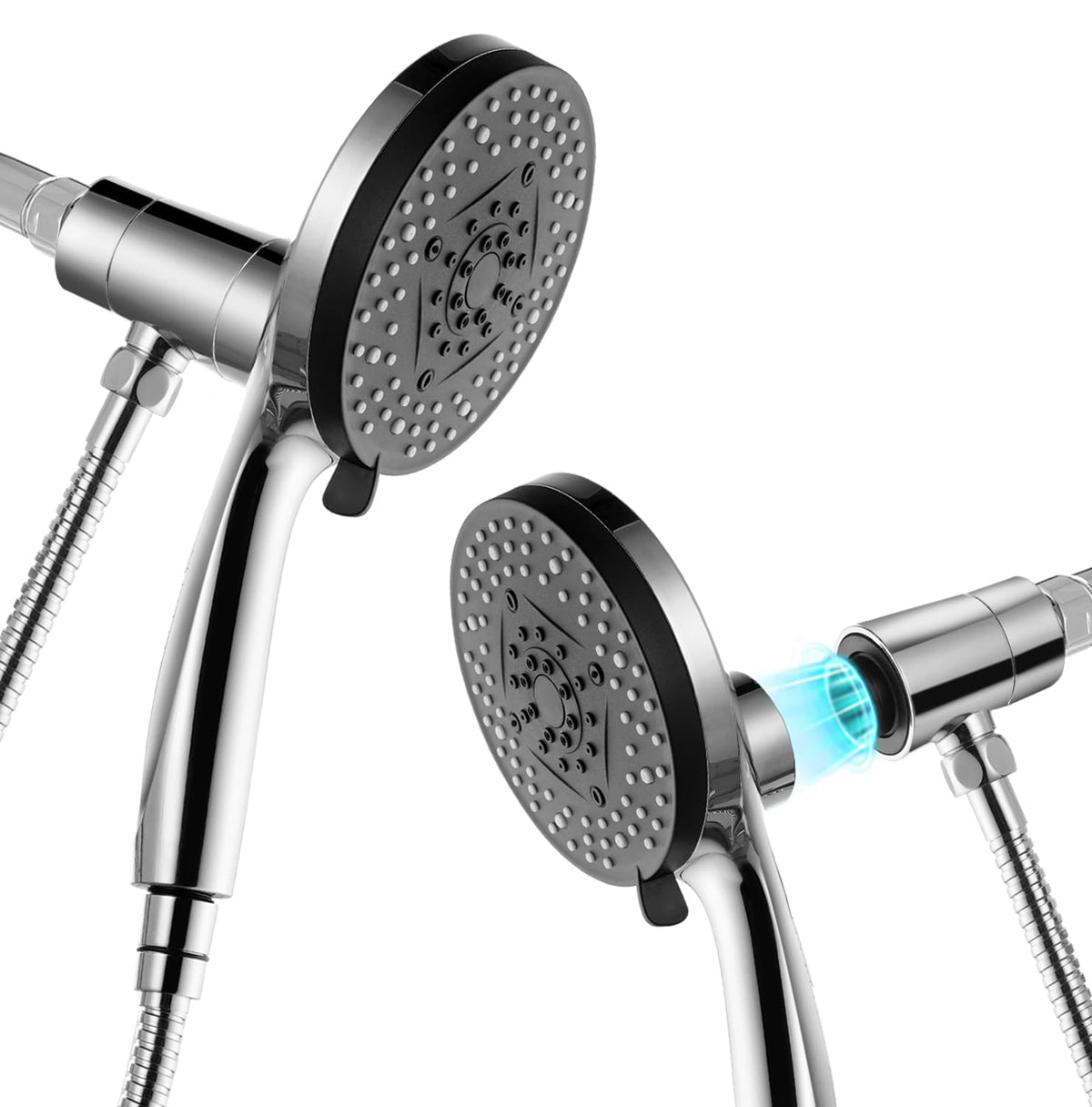 Vzasei magnetic shower head docking keeps head secure for easy adjustments.