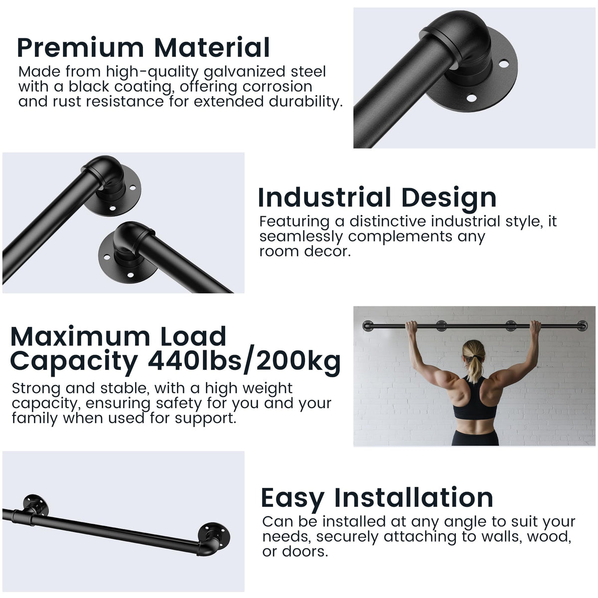 Heavy-duty support up to 440lbs suits families and mobility needs safely.